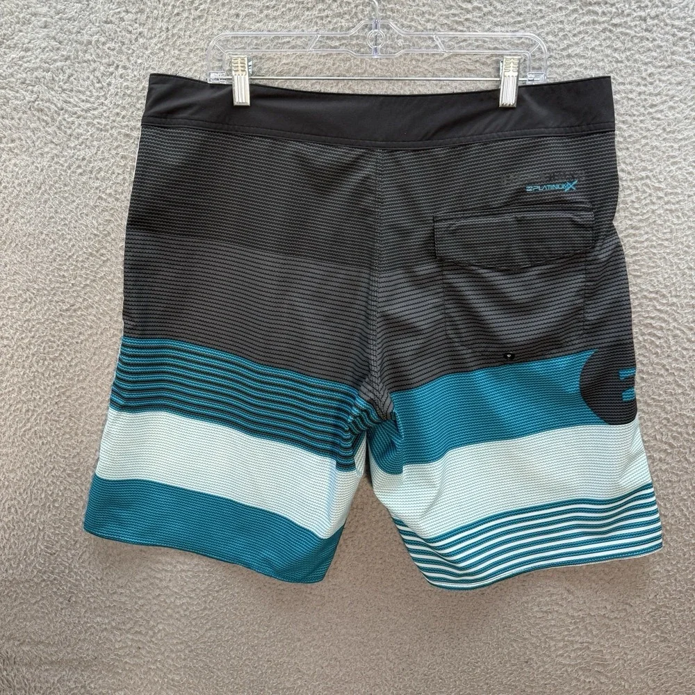 Billabong Board Shorts Mens 38 Multicolor Striped Platinum X Swim Trunks Surfer‎